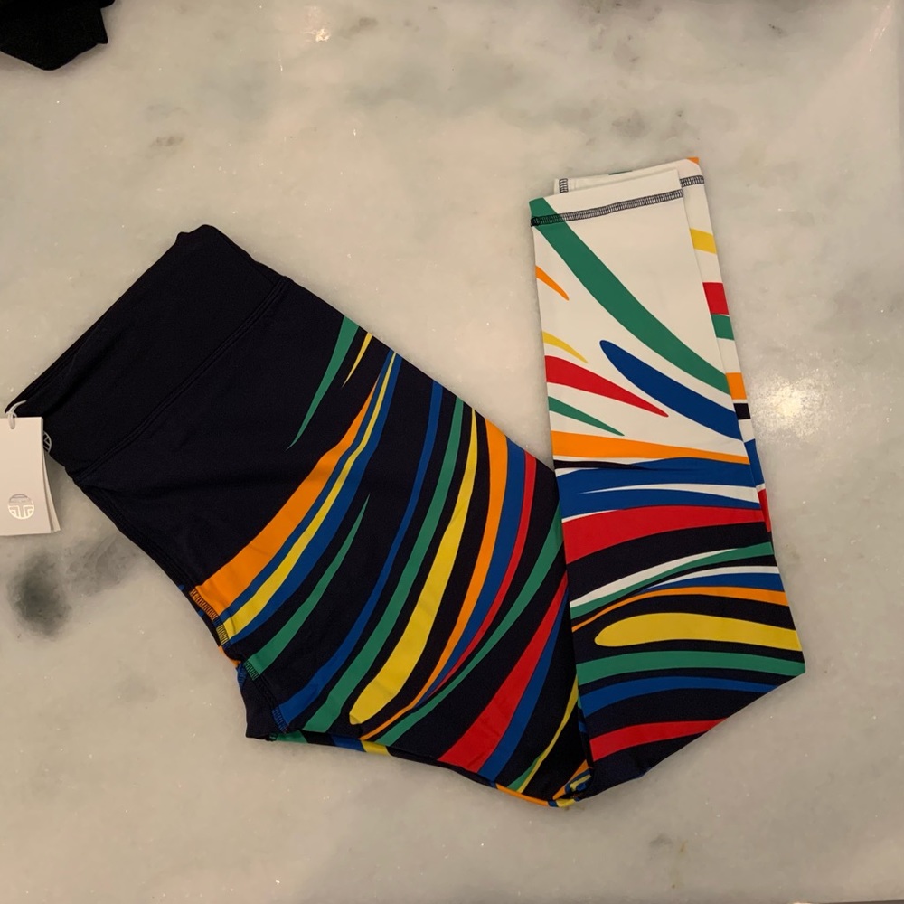 NWT Tory Burch Sport Splash Leggings Size L